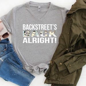 New! Backstreets Back Alright! Womens vneck S-3X